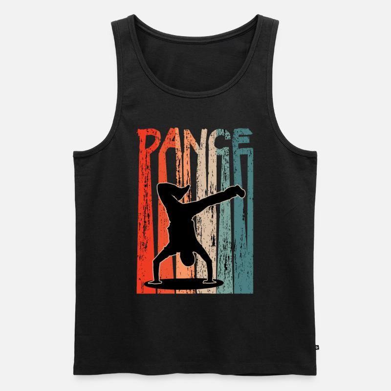 Breakdance B-Boy Retro - Männer Premium Bio Tank Top - Schwarz