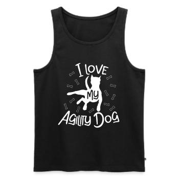 Agility Agility Hund Agility Zubehör Agility dog - Männer Premium Bio Tank Top - Schwarz - Vorne - AI Model Male 178 light (178cm)