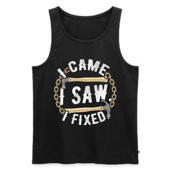 Carpenter Carpenter Repairing Carpenter - Men's Premium Organic Tank Top - black - Front - AI Model Male 178 light (178cm)