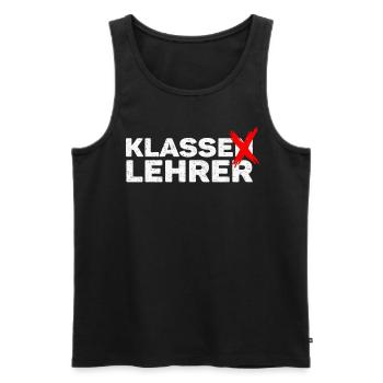 Klassenlehrer Klasse Lehrer Wortspiel - Männer Premium Bio Tank Top - Schwarz - Vorne - AI Model Male 178 light (178cm)
