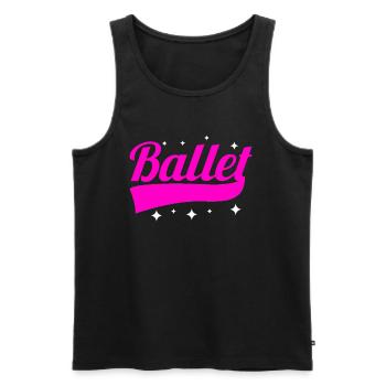 Ballett - Männer Premium Bio Tank Top - Schwarz - Vorne - AI Model Male 178 light (178cm)