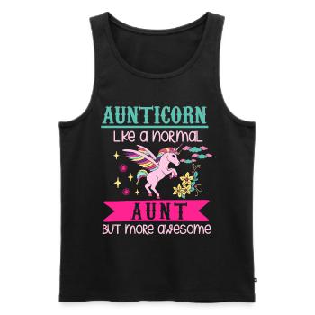 Unicorn unicorn rainbow glitter aunt gift - Men's Premium Organic Tank Top - black - Front - Michal (187cm)
