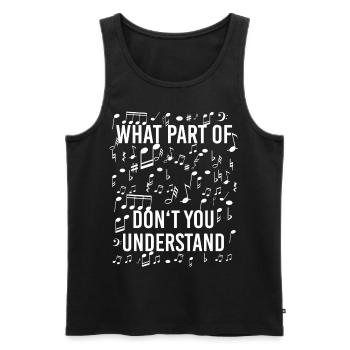 Musik - Männer Premium Bio Tank Top - Schwarz - Vorne - Michal (187cm)