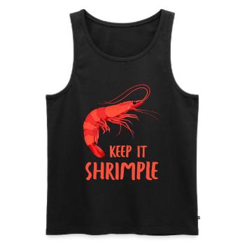 Shrimp Shrimp keep it Shrimple Aquarium Shrimp - Men's Premium Organic Tank Top - black - Front - AI Model Male 178 light (178cm)