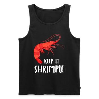 Shrimp Shrimp keep it Shrimple Aquarium Shrimp - Men's Premium Organic Tank Top - black - Front - AI Model Male 178 light (178cm)