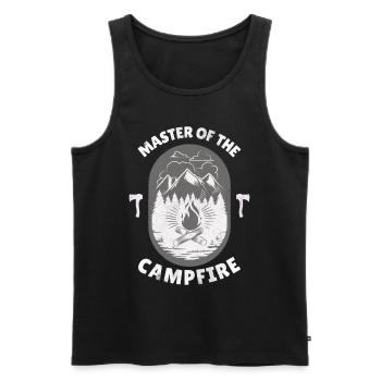 Camping Camper Wohnmobil Geschenk Natur Zelten - Männer Premium Bio Tank Top - Schwarz - Vorne - AI Model Male 178 light (178cm)