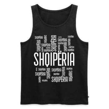 Albania saying Funny Albanian gift - Men's Premium Organic Tank Top - black - Front - Michal (187cm)