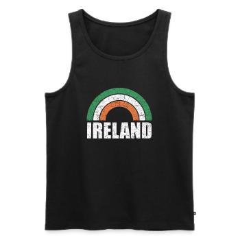 Drapeau de l'Irlande Sunshine Lover Irish Gift - Débardeur bio Premium Homme - noir - Devant - Michal (187cm)
