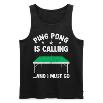 Ping-pong - Men's Premium Organic Tank Top - black - Front - AI Model Male 178 light (178cm)