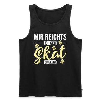 Skat Skatspieler Kartenspiel Mir Reichts Spruch - Männer Premium Bio Tank Top - Schwarz - Vorne - Michal (187cm)