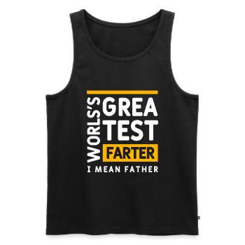 Mens Worlds Greatest Farter Ich meine Vater Cool Cut - Männer Premium Bio Tank Top - Schwarz - Vorne - Michal (187cm)