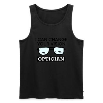 Optiker Optikerin Augenoptik Sicht Spruch Geschenk - Männer Premium Bio Tank Top - Schwarz - Vorne - AI Model Male 178 light (178cm)