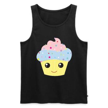 Muffin - Débardeur bio Premium Homme - noir - Devant - AI Model Male 178 light (178cm)