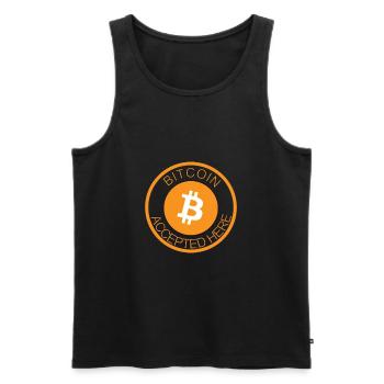 Bitcoin - Männer Premium Bio Tank Top - Schwarz - Vorne - AI Model Male 178 light (178cm)