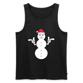 Schneemann Jeezy Snowman Weihnachtsmütze Geschenk - Männer Premium Bio Tank Top - Schwarz - Vorne - AI Model Male 178 light (178cm)