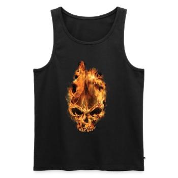 Skull - Men's Premium Organic Tank Top - black - Front - AI Model Male 178 light (178cm)