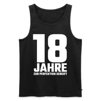 18 Jahre 18. Geburtstag Geschenk - Männer Premium Bio Tank Top - Schwarz - Vorne - Michal (187cm)