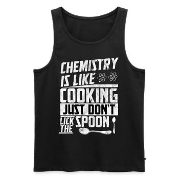 Chemie - Männer Premium Bio Tank Top - Schwarz - Vorne - Michal (187cm)