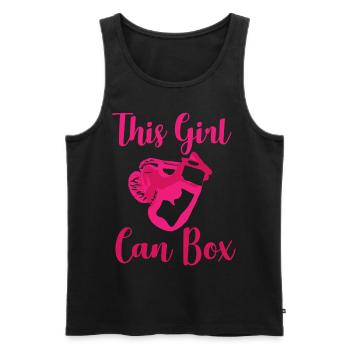 This Girl Box Boxing Girl - Männer Premium Bio Tank Top - Schwarz - Vorne - Michal (187cm)