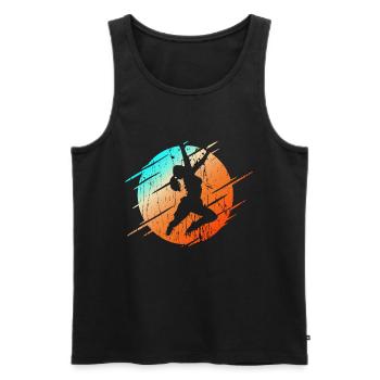 CLIMBING Extremsport Klettern - Männer Premium Bio Tank Top - Schwarz - Vorne - AI Model Male 178 light (178cm)