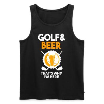 Golf Golfer Sprüche Geschenk Golfplatz Golfschwung - Männer Premium Bio Tank Top - Schwarz - Vorne - AI Model Male 178 light (178cm)