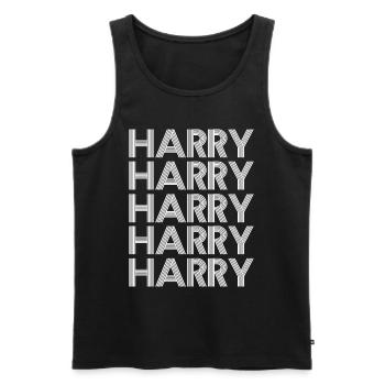 Harry Harry Harry Spitzname - Männer Premium Bio Tank Top - Schwarz - Vorne - AI Model Male 178 light (178cm)