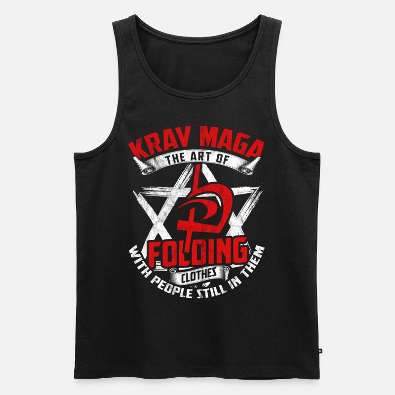 Krav Maga - Männer Premium Bio Tank Top - Schwarz