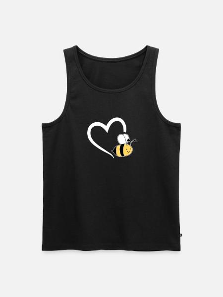 Bees Heart Honeybee Beekeeper Gift - Men's Premium Organic Tank Top - black