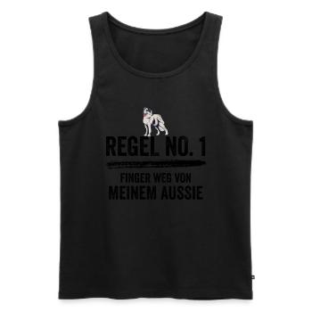 Australian Shepherd Hund Aussie Hundebesitzer Gesc - Männer Premium Bio Tank Top - Schwarz - Vorne - Michal (187cm)