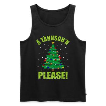 Denglisch Weihnachten Englisch Lehrer - Männer Premium Bio Tank Top - Schwarz - Vorne - Michal (187cm)