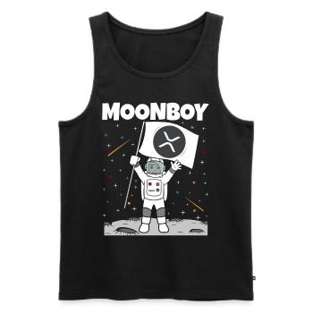 Moonboy XRP Moon Funny Crypto Moon - Men's Premium Organic Tank Top - black - Front - AI Model Male 178 light (178cm)