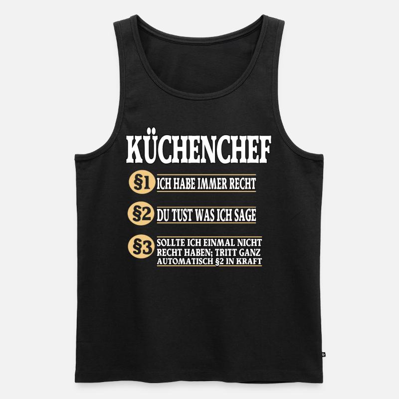 Küchenchef Koch Kochen - Männer Premium Bio Tank Top - Schwarz