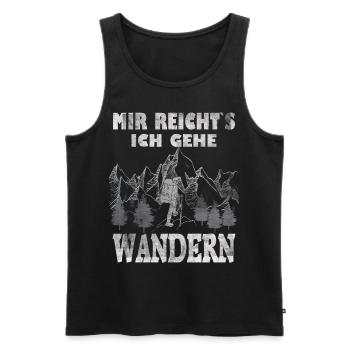 Je vais marcher Montagnes Malédictions Nature - Débardeur bio Premium Homme - noir - Devant - Michal (187cm)