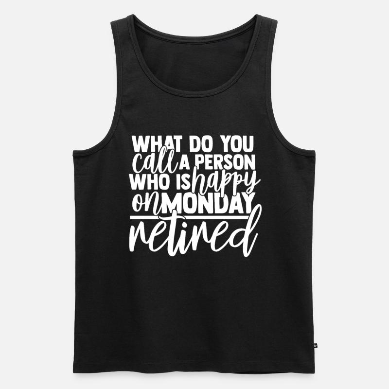 Rente - Männer Premium Bio Tank Top - Schwarz