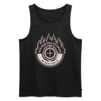 Holzfäller Aus Dem Weg Ich Muss In Den Wald - Männer Premium Bio Tank Top - Schwarz - Vorne - Michal (187cm)