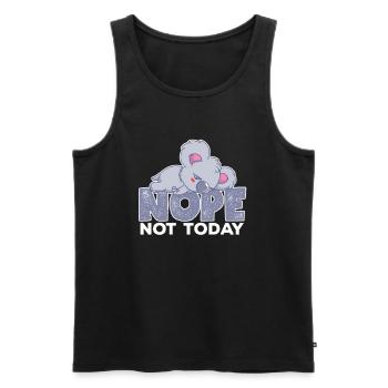 Nope Not Today Sleeping Koala Bear Animal - Men's Premium Organic Tank Top - black - Front - AI Model Male 178 light (178cm)