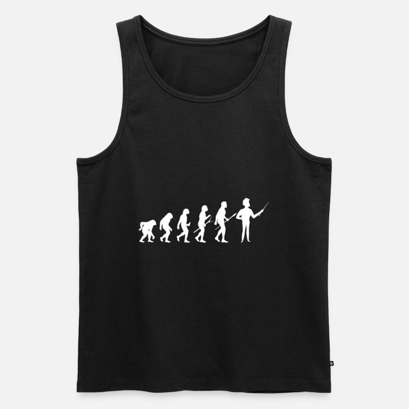 Evolution teacher - Men's Premium Organic Tank Top - black
