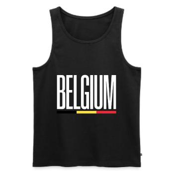 Lustiger belgischer Spruch Belgien Geschenk - Männer Premium Bio Tank Top - Schwarz - Vorne - AI Model Male 178 light (178cm)