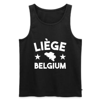 Lustiger belgischer Spruch Belgien Geschenk - Männer Premium Bio Tank Top - Schwarz - Vorne - AI Model Male 178 light (178cm)