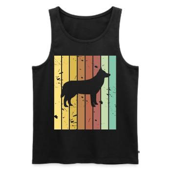 Malinois - Débardeur bio Premium Homme - noir - Devant - Michal (187cm)
