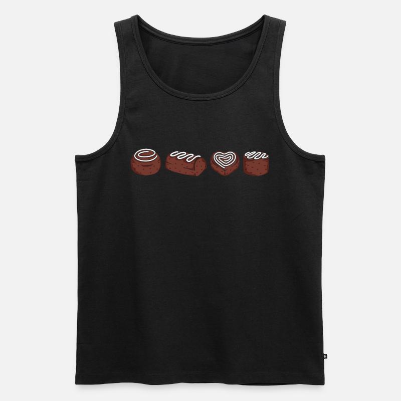 Pralinen - Männer Premium Bio Tank Top - Schwarz