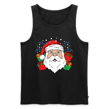 Santa Weihnachtsmann - Männer Premium Bio Tank Top - Schwarz - Vorne - Michal (187cm)