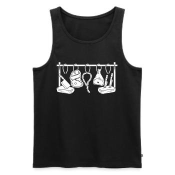 Metzger - Männer Premium Bio Tank Top - Schwarz - Vorne - Michal (187cm)