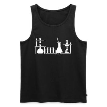 Chimiste - Débardeur bio Premium Homme - noir - Devant - Michal (187cm)