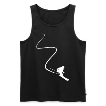 Deep snow skier ski winter sports gift - Men's Premium Organic Tank Top - black - Front - AI Model Male 178 light (178cm)