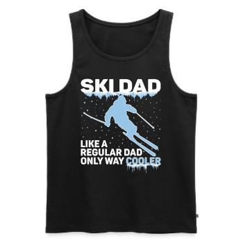 Ski Dad Dad Skiing Dad Winter Gift - Men's Premium Organic Tank Top - black - Front - Michal (187cm)