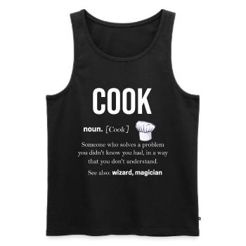 Cuisson - Débardeur bio Premium Homme - noir - Devant - Michal (187cm)