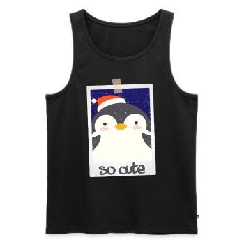 Penguin so cute 9/13 - Men's Premium Organic Tank Top - black - Front - AI Model Male 178 light (178cm)