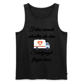 Rettungsdienst Arbeit Rettungssanitäter Sanitäter - Männer Premium Bio Tank Top - Schwarz - Vorne - Michal (187cm)