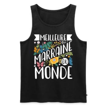 Meilleure Marraine Du Monde Cadeaux - Débardeur bio Premium Homme - noir - Devant - Michal (187cm)